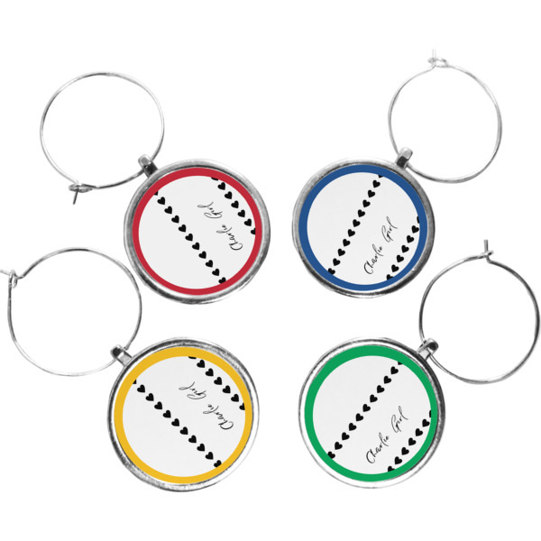Custom Design Your Own Wine Charms - Set of 4