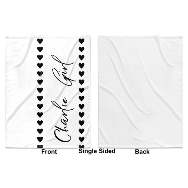 Custom Design - Baby Blanket (Single Sided - Printed Front, White Back)