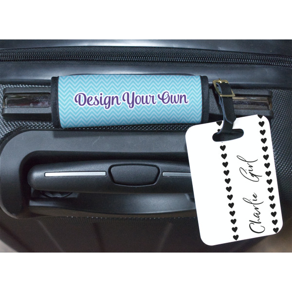 Custom Design - Luggage Wrap & Plastic Rectangular Tag - In Context