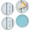 Design Your Own Glass Appetizer / Dessert Plate 8" - Set of 4