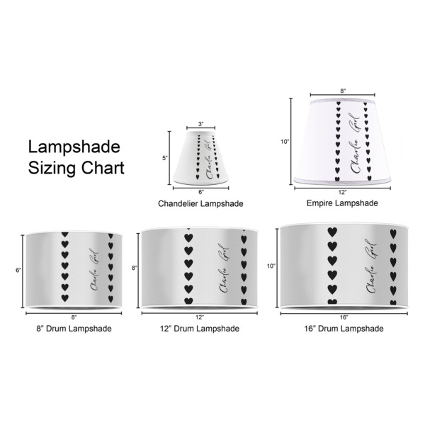 Custom Design - Lampshade Sizing Chart
