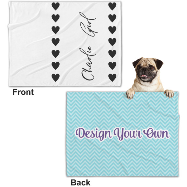 Custom Design - Microfleece Dog Blanket - Regular - Front & Back
