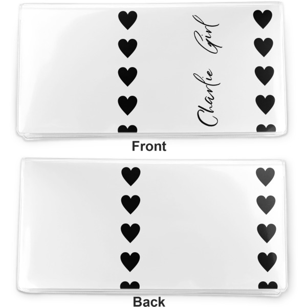 Custom Design - Vinyl Check Book Cover - Front and Back