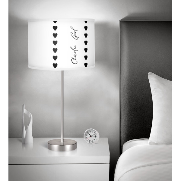 Custom Design - 13" Drum Lampshade - In Room