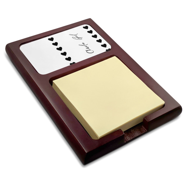 Custom Design Your Own Red Mahogany Sticky Note Holder