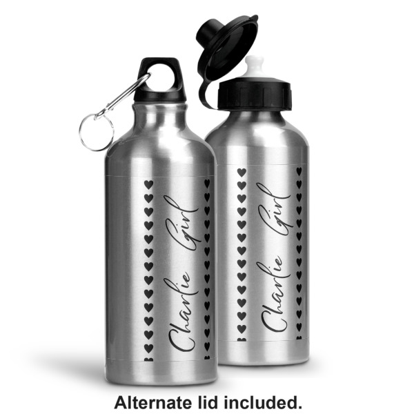 Custom Design - Aluminum Water Bottle - Alternate lid options