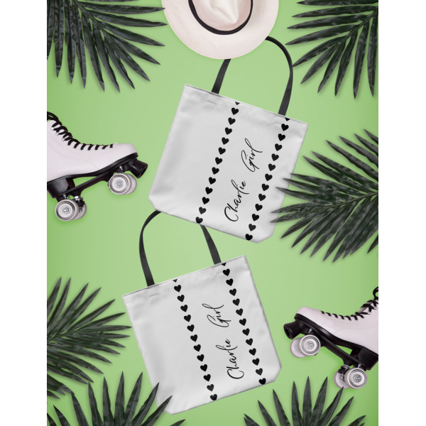 Custom Design - Canvas Tote Lifestyle Front and Back- 13x13