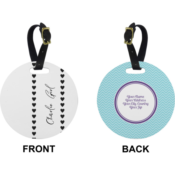 Custom Design - Circle Luggage Tag (Front + Back)