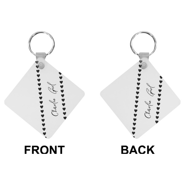 Custom Design - Diamond Keychain (Front + Back)