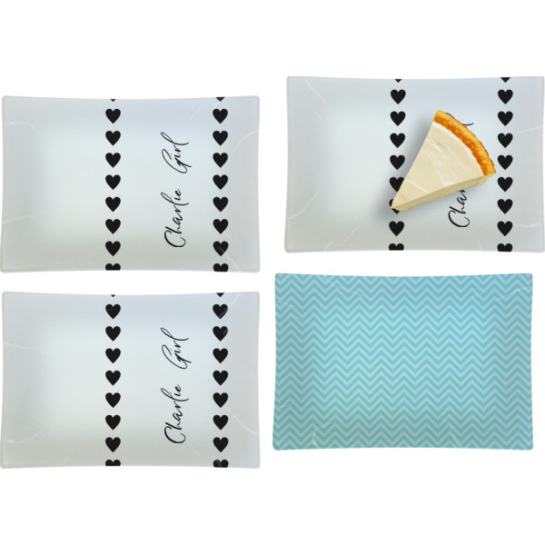 Custom Design - Set of Rectangular Appetizer / Dessert Plates