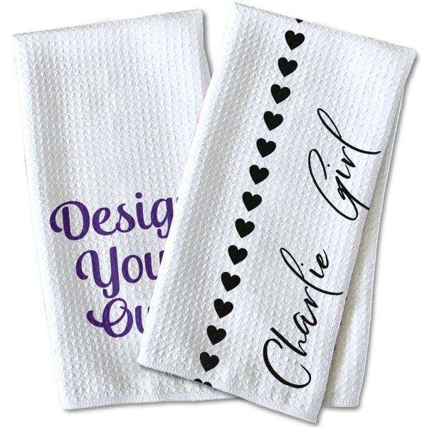 Custom Design - Waffle Weave Towels - Two Print Styles