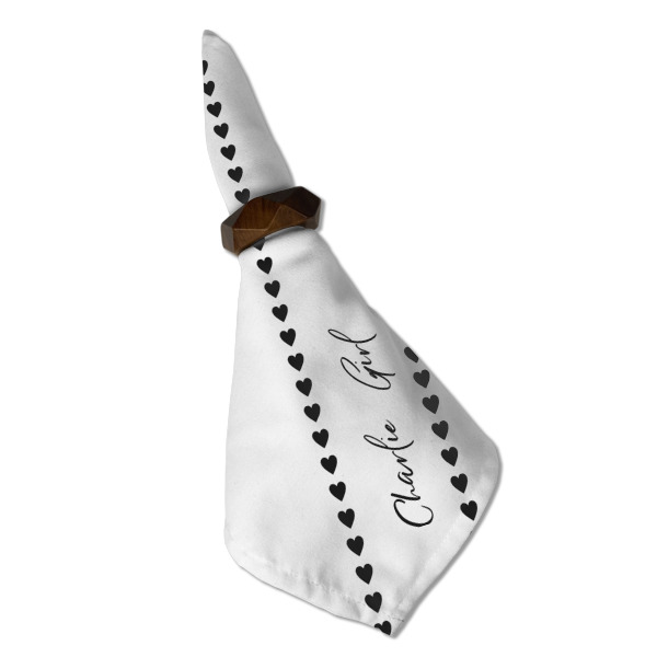 Custom Design - Cloth Napkins - Personalized Dinner (Folded in Ring) (MAIN)