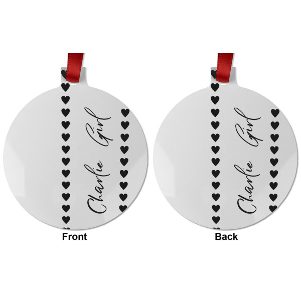 Custom Design - Metal Ball Ornament - Front and Back