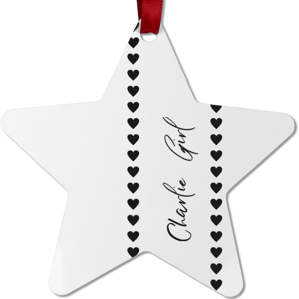 Custom Design - Metal Star Ornament - Front