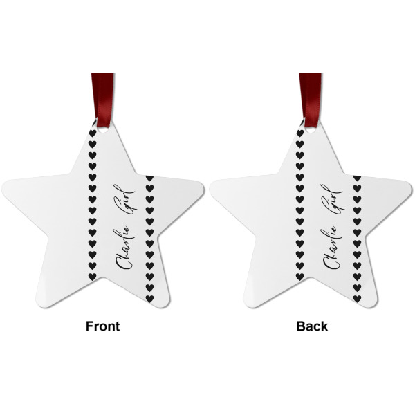 Custom Design - Metal Star Ornament - Front and Back