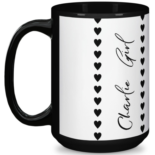 Custom Design Your Own 15 oz Coffee Mug - Black