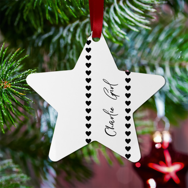 Custom Design - Metal Star Ornament - Lifestyle