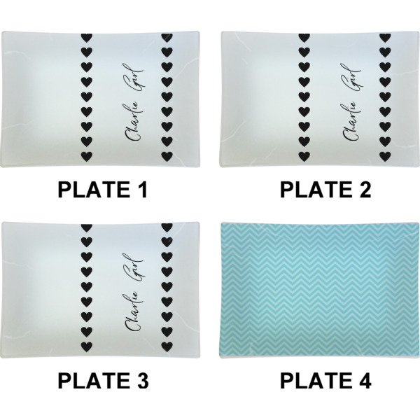 Custom Design - Set of Rectangular Appetizer / Dessert Plates (Approval)