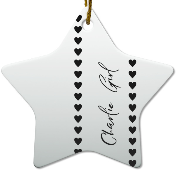 Custom Design - Ceramic Flat Ornament - Star (Front)