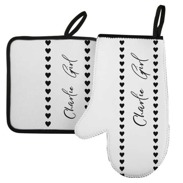 Custom Design Your Own Left Oven Mitt & Pot Holder Set