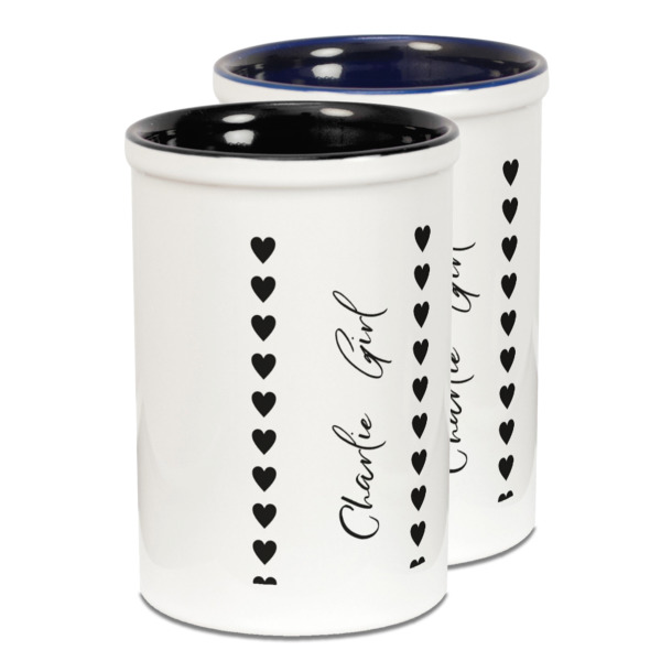 Custom Design Your Own Ceramic Pencil Holder - Large