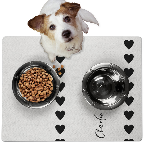 Custom Design - Dog Food Mat - Medium LIFESTYLE