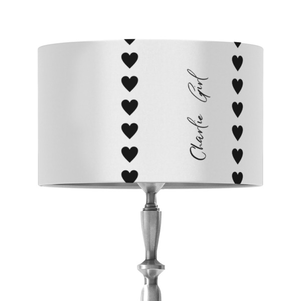 Custom Design - 12" Drum Lampshade - ON STAND (Fabric)