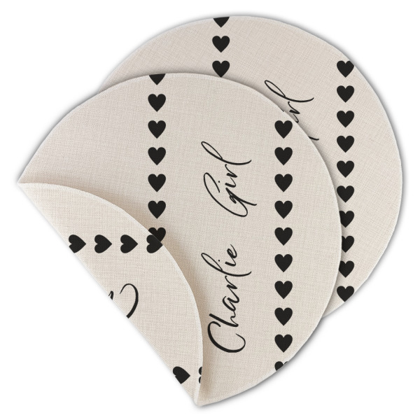 Custom Design - Round Linen Placemats - MAIN (Double-Sided)