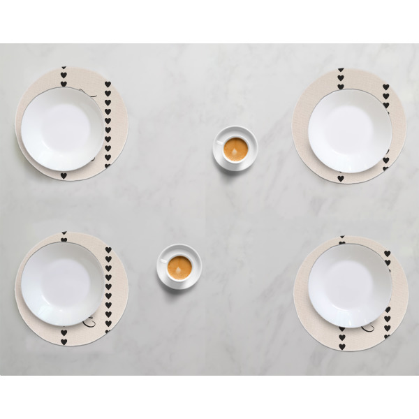 Custom Design - Round Linen Placemats - LIFESTYLE (set of 4)