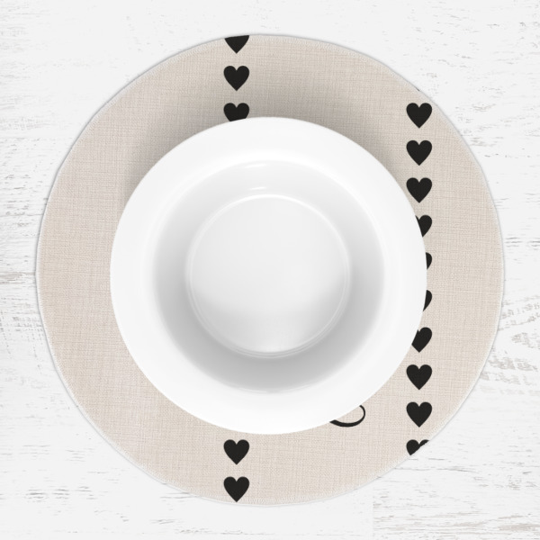 Custom Design - Round Linen Placemats - LIFESTYLE (single)