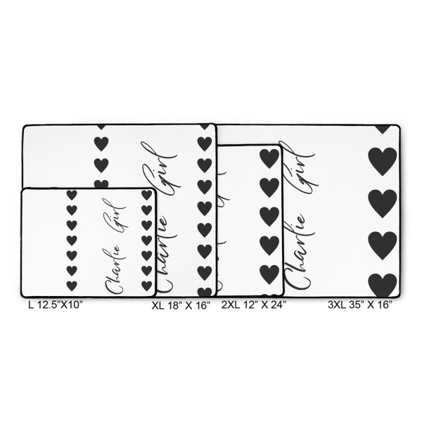 Custom Design - Gaming Mats - Size Chart