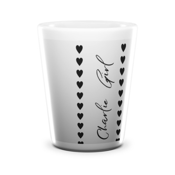 Custom Design - Ceramic Shot Glass - White - Front