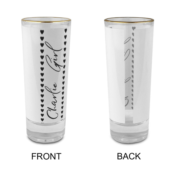 Custom Design - Glass Shot Glass - 2oz - Single - Front & Back