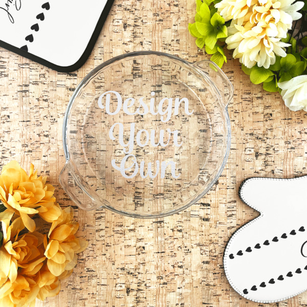 Custom Design - Glass Pie Dish - LIFESTYLE
