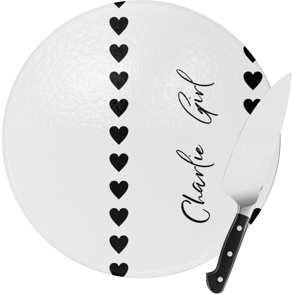 Custom Design Your Own Round Glass Cutting Board - Small