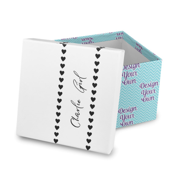 Custom Design Your Own Gift Box with Lid - Canvas Wrapped