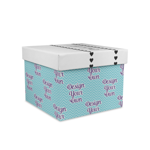 Custom Design Your Own Gift Box with Lid - Canvas Wrapped - Medium