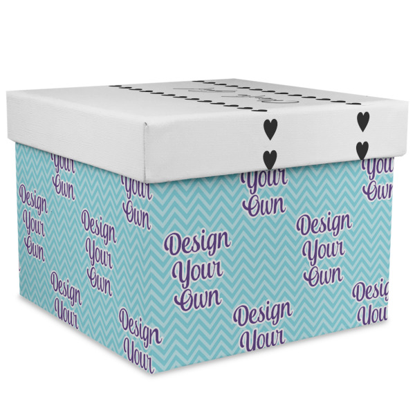 Custom Design Your Own Gift Box with Lid - Canvas Wrapped - XX-Large