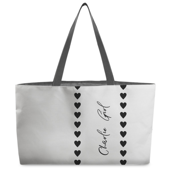 Custom Design Your Own Beach Totes Bag - w/ Black Handles