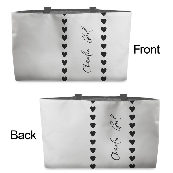 Custom Design - Tote w/Black Handles - Front & Back Views