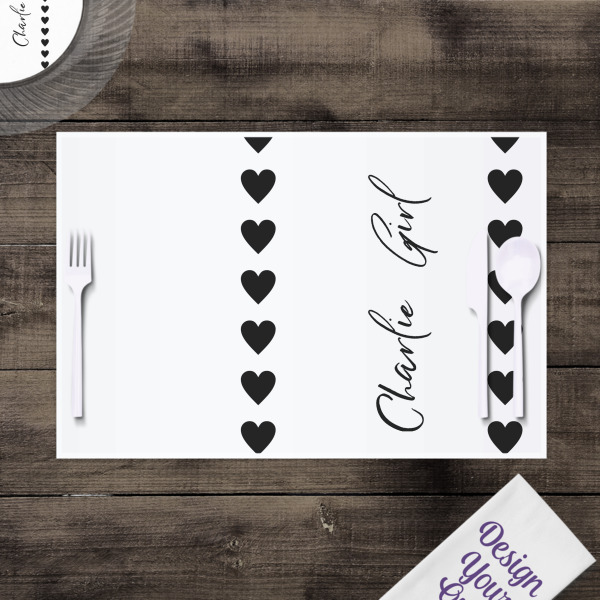 Custom Design - Disposable Paper Placemat - In Context