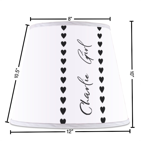 Custom Design - Poly Film Empire Lampshade - Dimensions