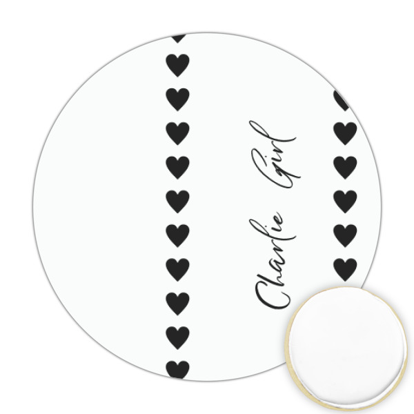Custom Design Your Own Printed Cookie Topper - Round