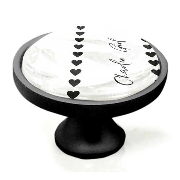 Custom Design - Black Custom Cabinet Knob (Side)