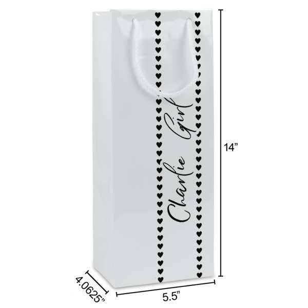 Custom Design - Wine Gift Bag - Dimensions