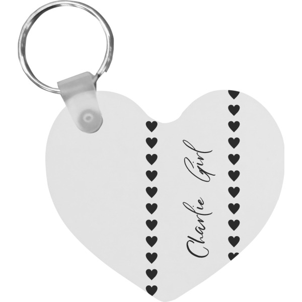 Custom Design Your Own Heart Plastic Keychain