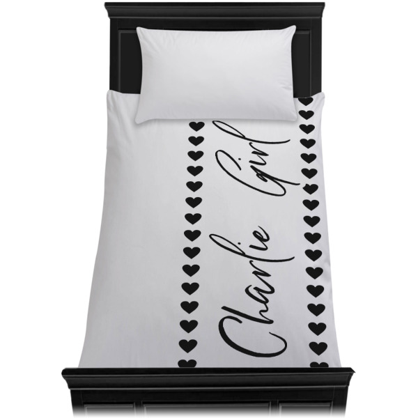 Custom Design - Duvet Cover - Twin - On Bed - No Prop