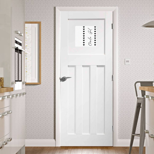 Custom Design - Square Wall Decal on Door