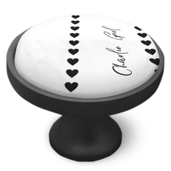 Custom Design - Cabinet Knob - Black - Side