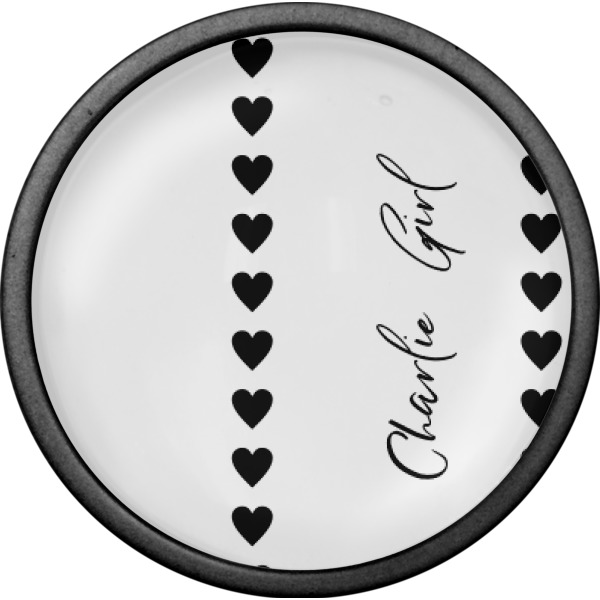 Custom Design - Cabinet Knob - Black - Front